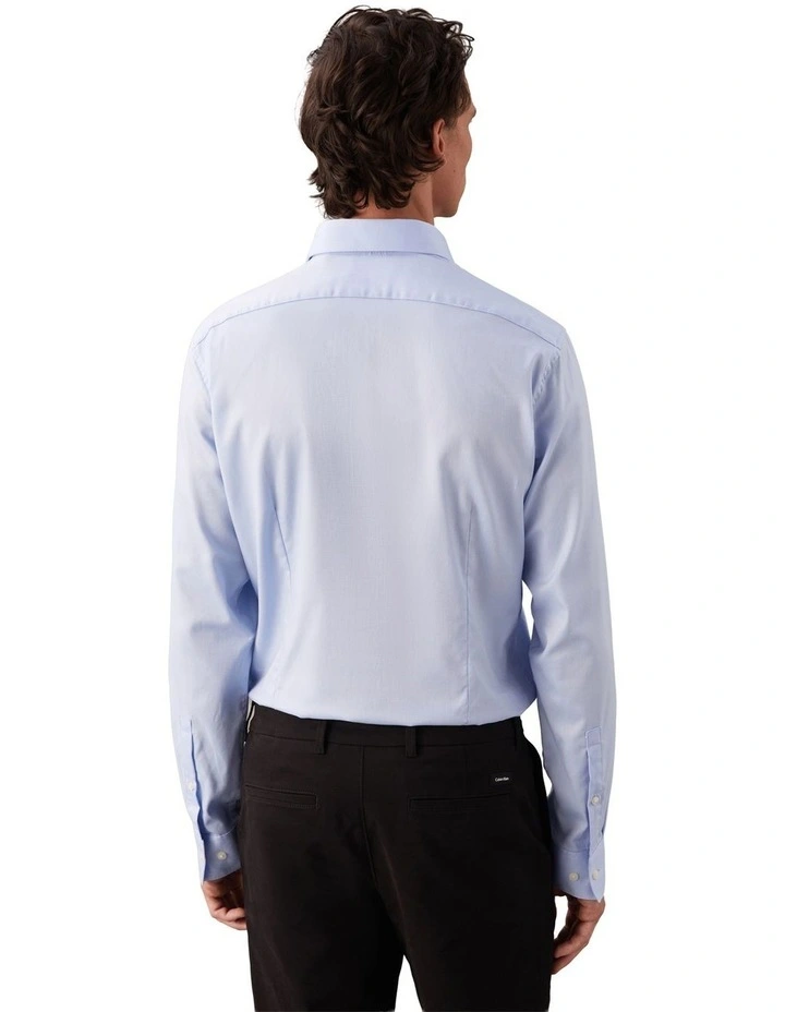 Poplin Stretch Dress Shirt in Blue image 2