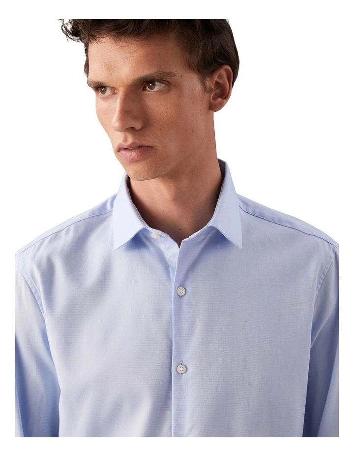 Poplin Stretch Dress Shirt in Blue image 4