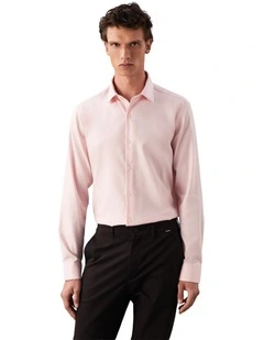 Poplin Stretch Dress Shirt in Pink