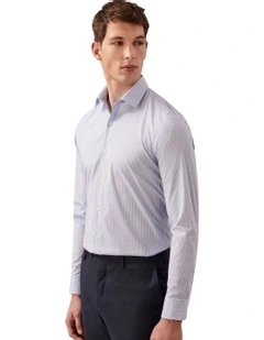 The Poplin Shirt Slim Fit in Stripe Blue