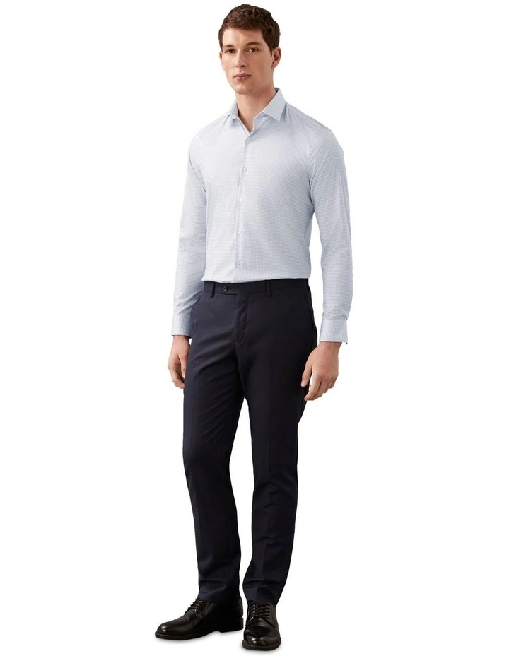 The Poplin Print Slim Fit Shirt in Blue image 2