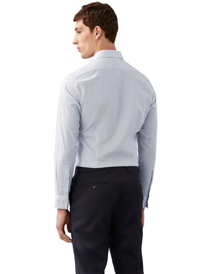 The Poplin Print Slim Fit Shirt in Blue image 4
