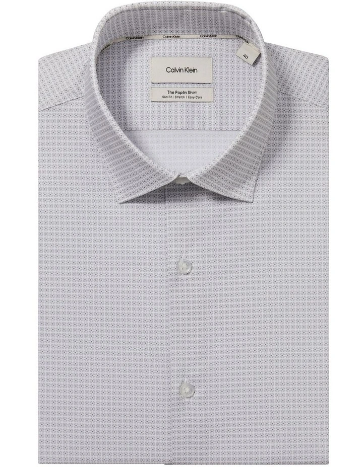 The Poplin Print Slim Fit Shirt in Grey image 5