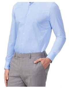 Mini Poplin Check Shirt in Sky