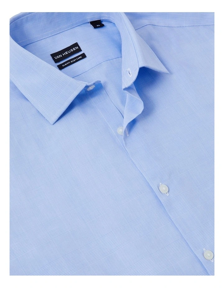 Mini Poplin Check Shirt in Sky image 3