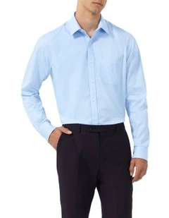 Wrinkle Free Classic Fit Business Shirt in Sky Blue