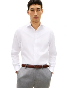 Th Flex Twill Regular Fit Business Shirt in White