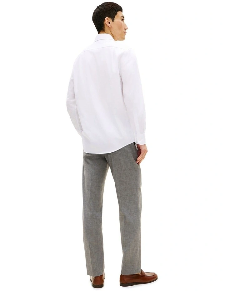 Th Flex Twill Regular Fit Business Shirt in White image 4