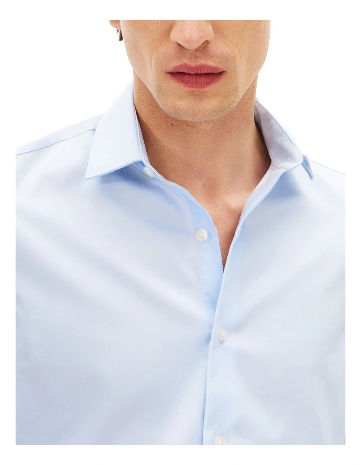 Th Flex Twill Regular Fit Business Shirt in Light Blue image 3