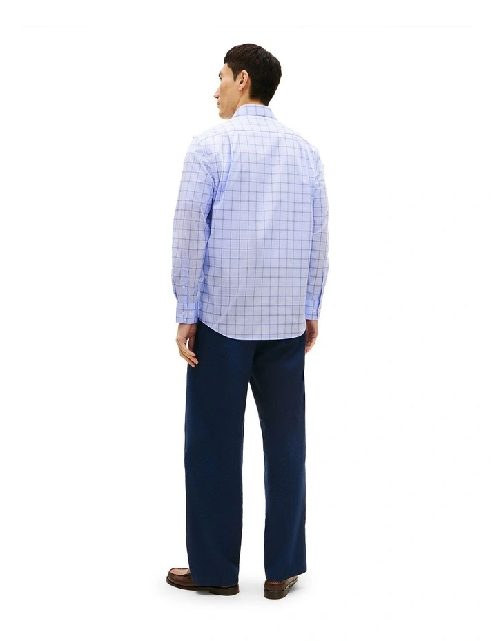 Flex Plaid Regular Fit Business Shirt in Blue image 2