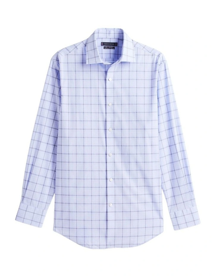Flex Plaid Regular Fit Business Shirt in Blue image 5
