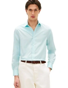 Th Flex Twill Regular Fit Business Shirt in Mist