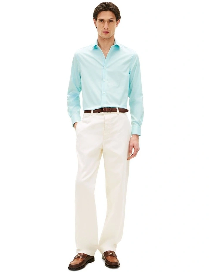 Th Flex Twill Regular Fit Business Shirt in Mist image 2
