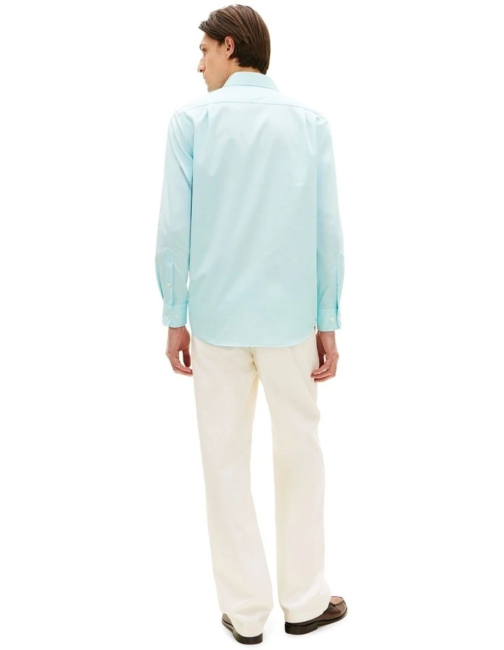 Th Flex Twill Regular Fit Business Shirt in Mist image 4