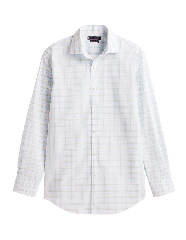 Flex Plaid Regular Fit Business Shirt in Green Multi image 5