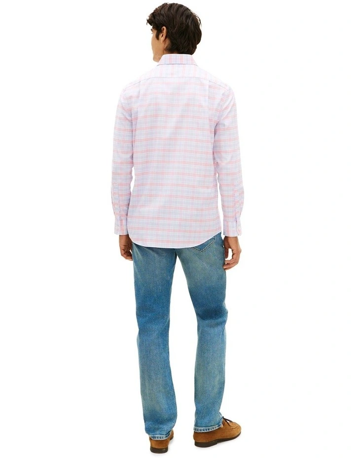 Flex Plaid Regular Fit Business Shirt in Pink Multi image 4