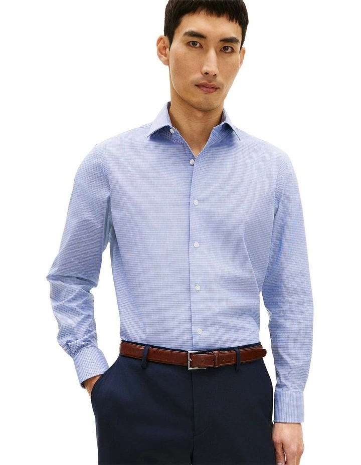 Flex Twill Check Shirt in Blue image 1