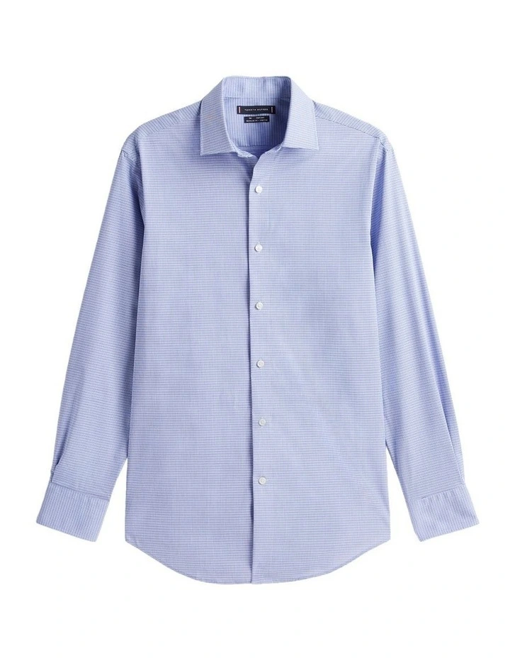 Flex Twill Check Shirt in Blue image 5