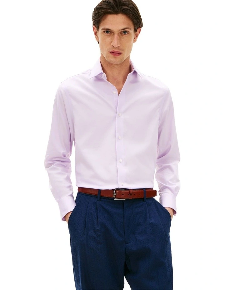 Flex Twill Solid Shirt in Lavender image 1