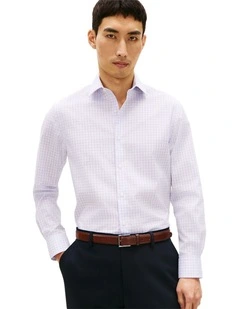 Flex Twill Plaid Shirt in Purple