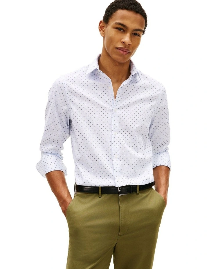 Flex Twill Printed Shirt in Blue image 1