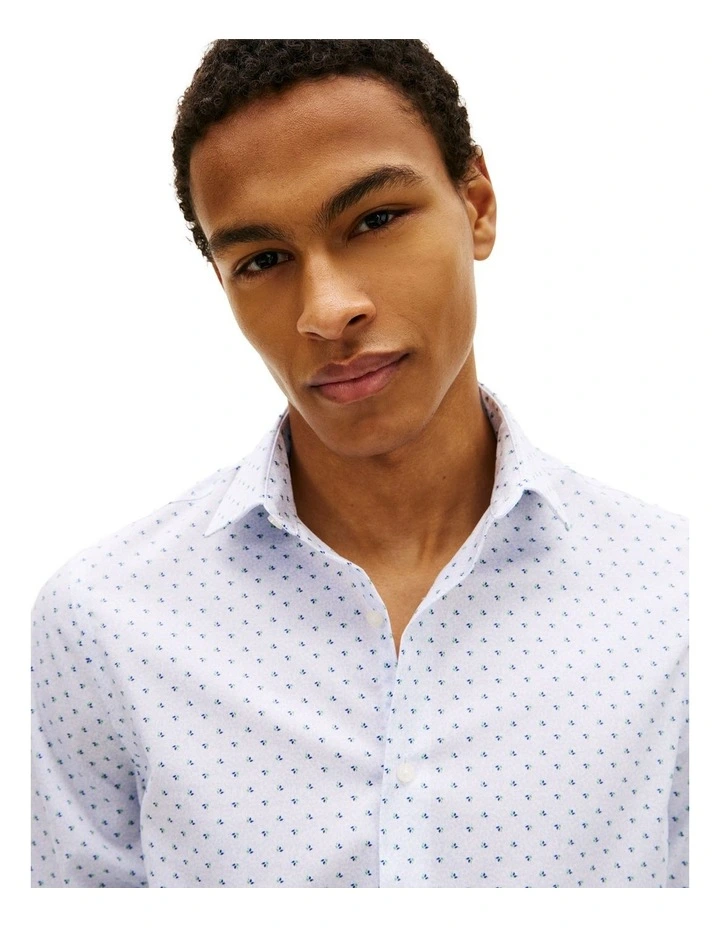 Flex Twill Printed Shirt in Blue image 3