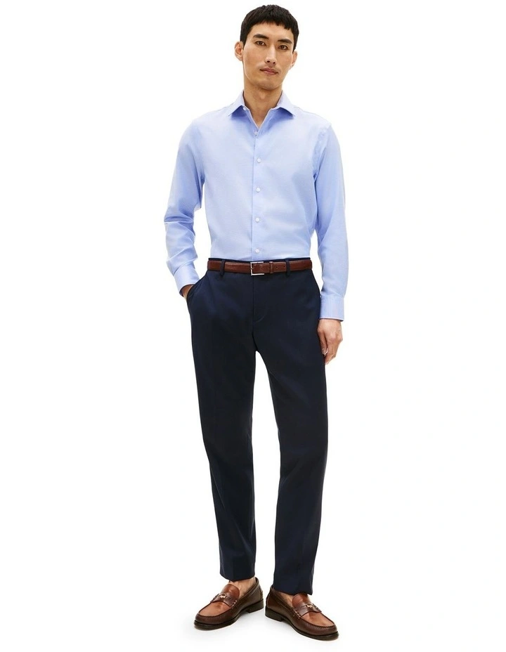 Premium Egyptian Cotton Solid Shirt in Blue image 2