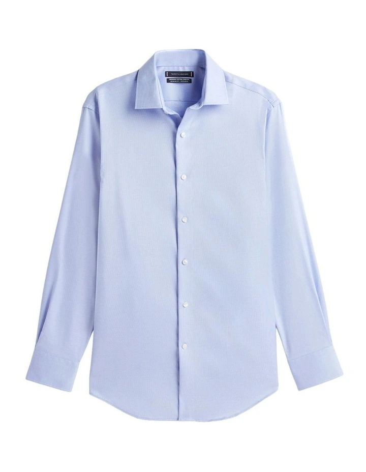 Premium Egyptian Cotton Solid Shirt in Blue image 5