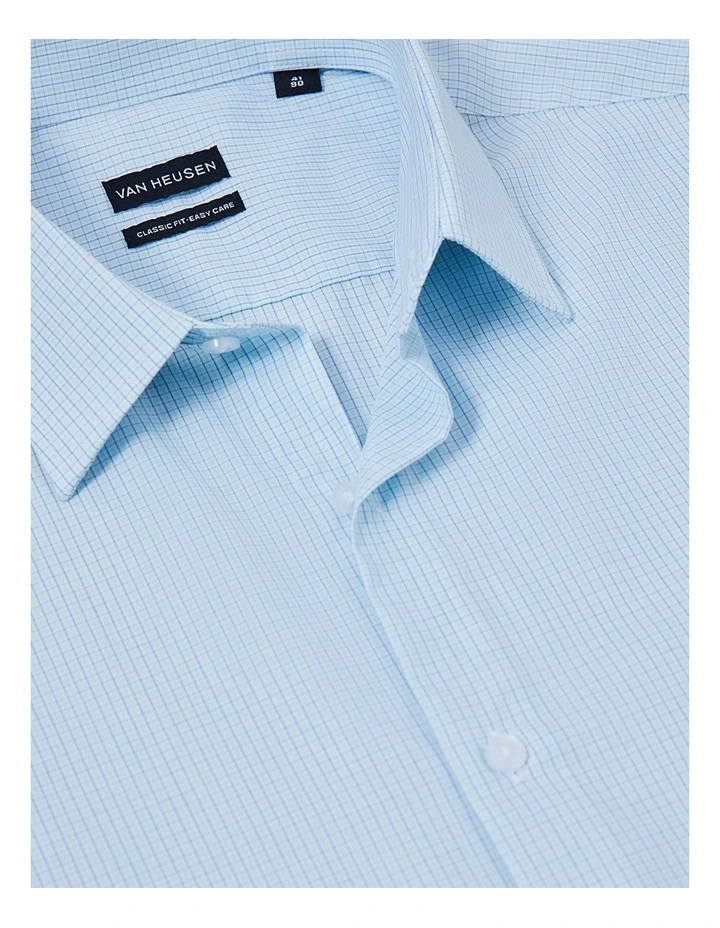 Mini Check Shirt in Mint Blue image 2