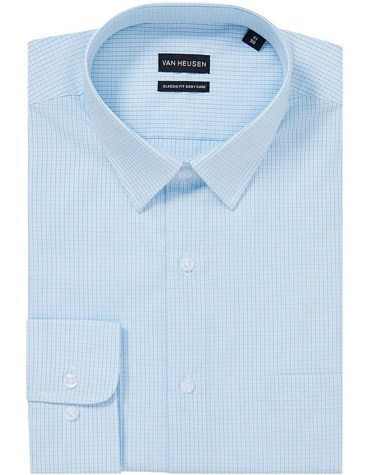 Mini Check Shirt in Mint Blue image 3