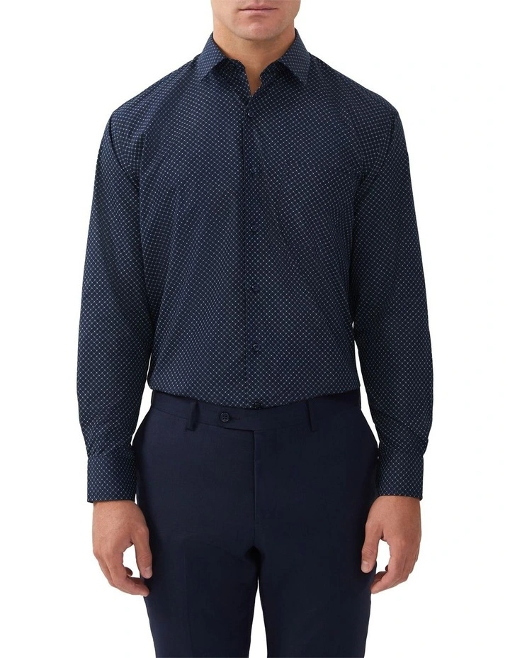 Multi Colour Check Shirt in Navy image 1