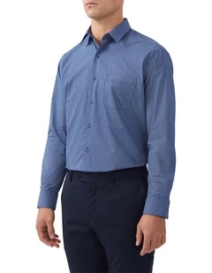 Circle Print Shirt in Navy