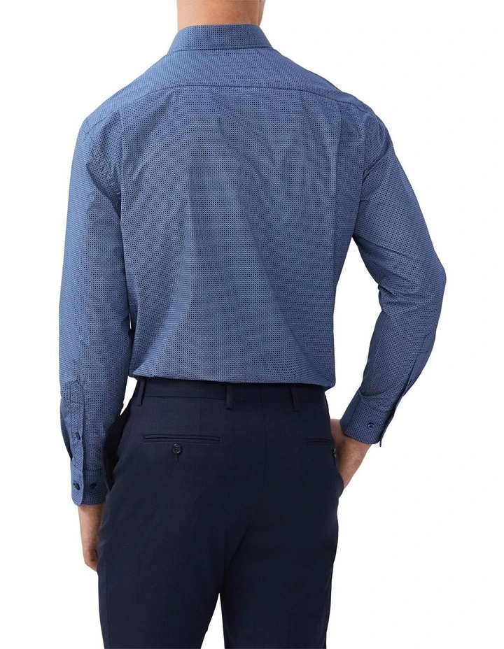 Circle Print Shirt in Navy image 4