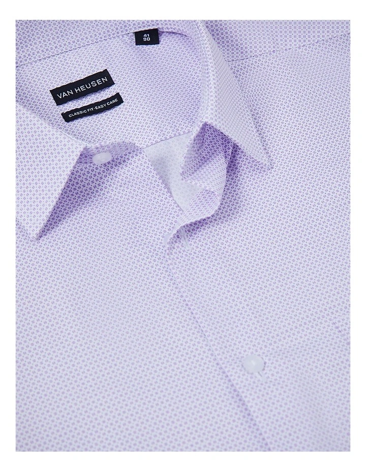 Geometric Print Shirt Classic Fit in Lavender image 2