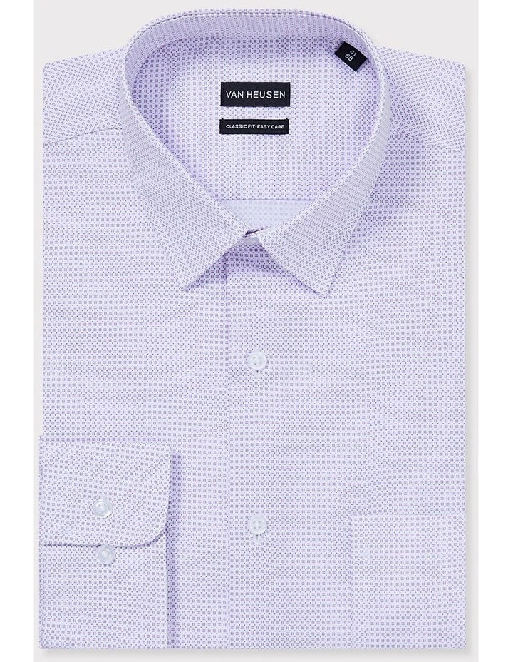 Geometric Print Shirt Classic Fit in Lavender image 3