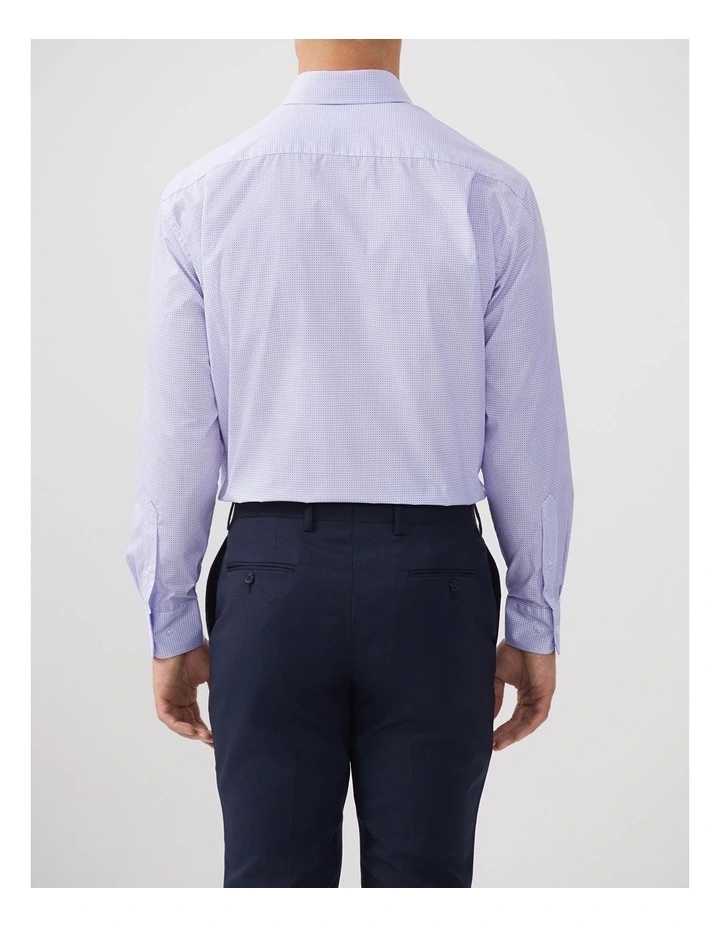 Geometric Print Shirt Classic Fit in Lavender image 4