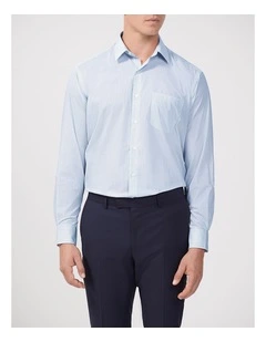 Circle Print Shirt Classic Fit in Sky Blue