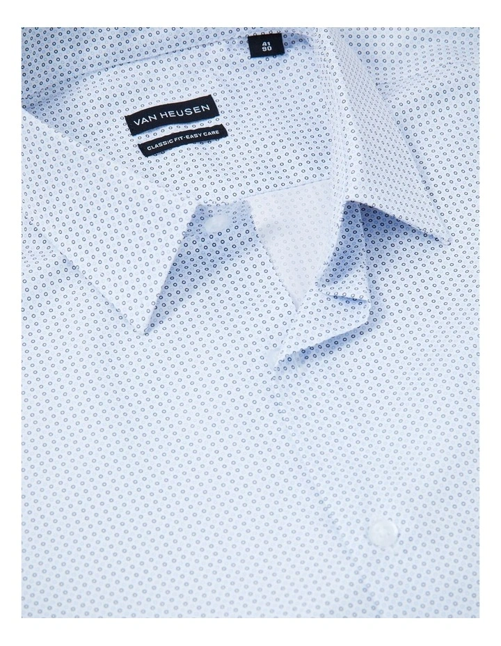 Circle Print Shirt Classic Fit in Sky Blue image 2