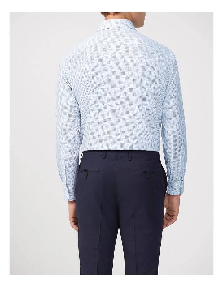 Circle Print Shirt Classic Fit in Sky Blue image 4