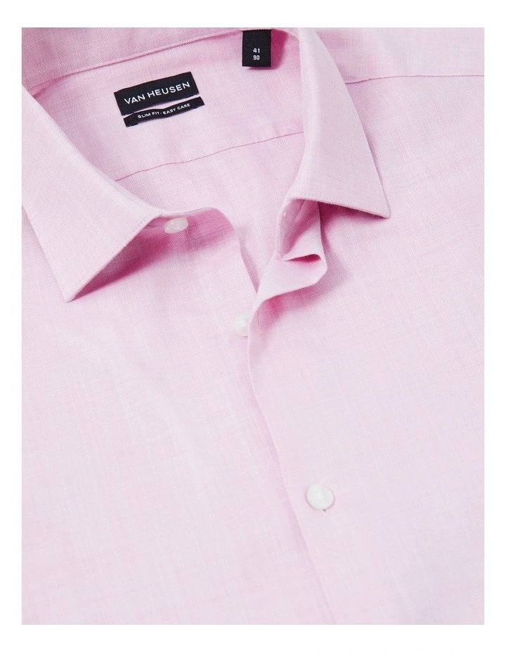 Solid Colour Textured Shirt in Rose image 2