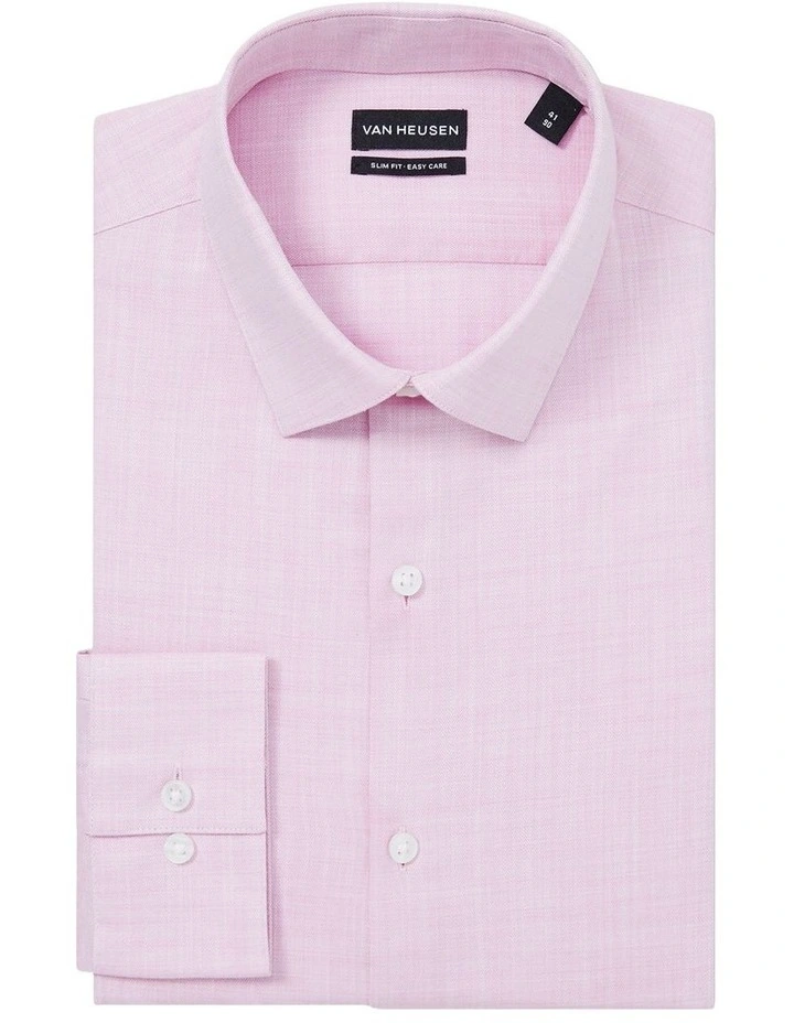 Solid Colour Textured Shirt in Rose image 3