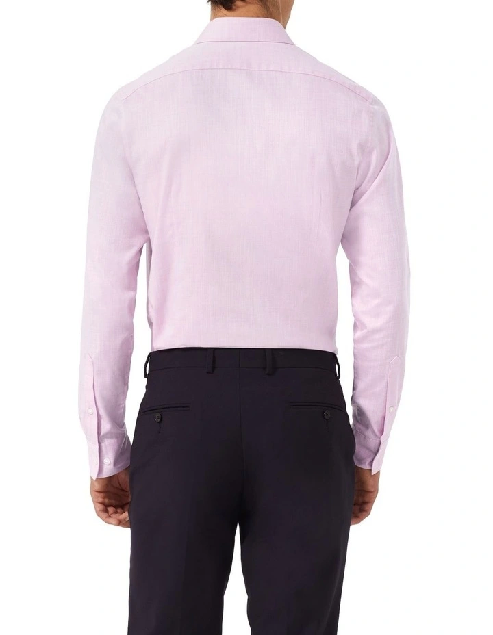 Solid Colour Textured Shirt in Rose image 4