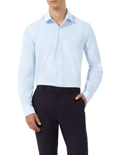 Pinstripe Shirt in Sky Blue