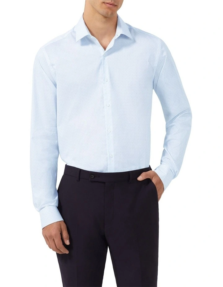 Mini Circle Print Shirt in Blue image 1