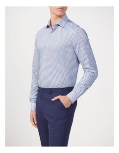 Twill Check Shirt in Midnight