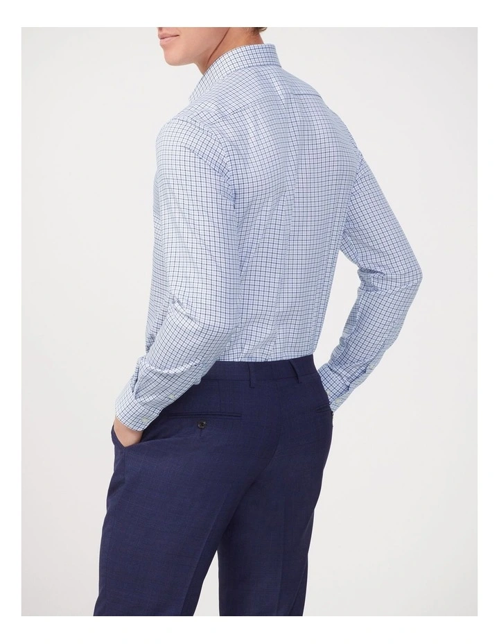 Twill Check Shirt in Midnight image 4
