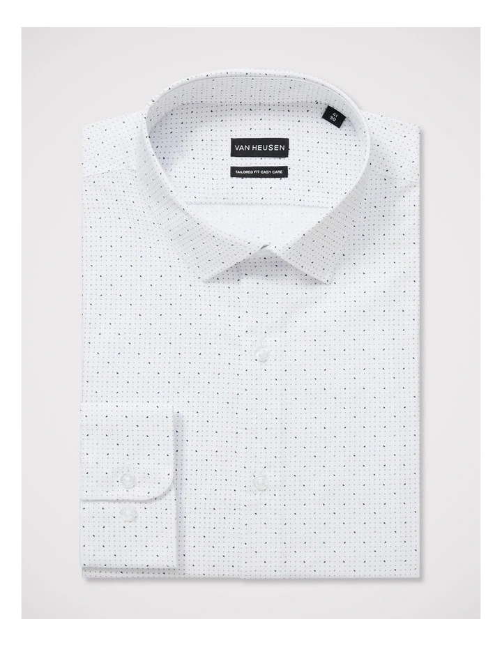 Shirt in White Triangle Dot Print image 2