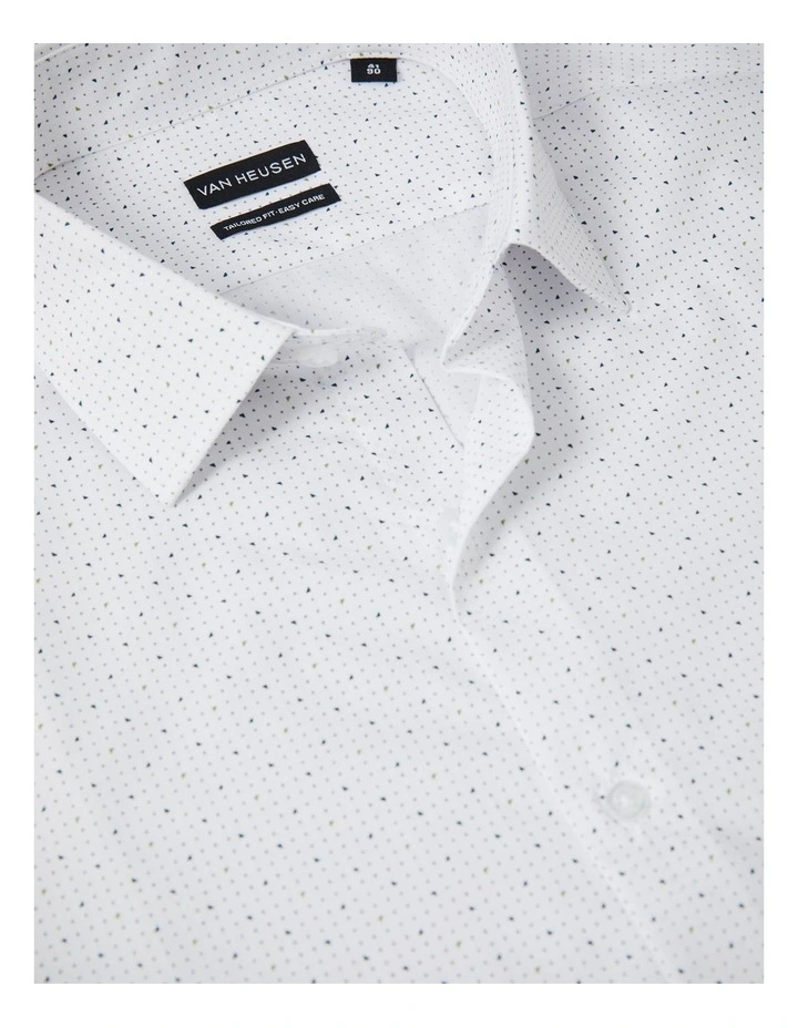 Shirt in White Triangle Dot Print image 3