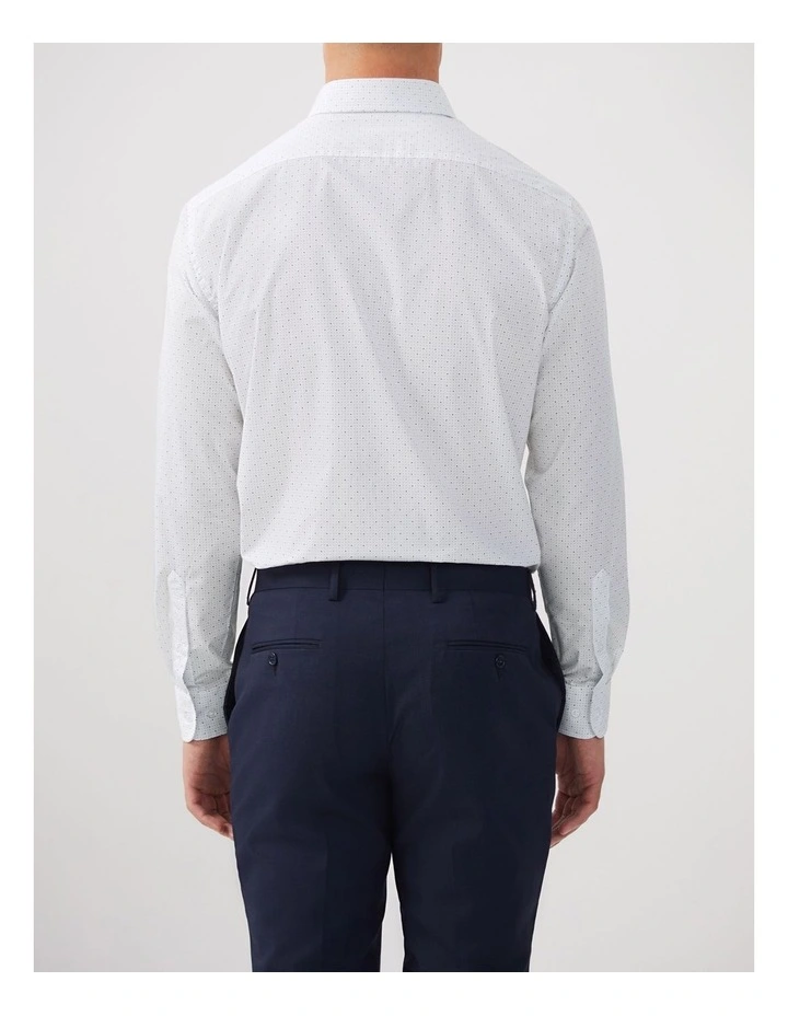 Shirt in White Triangle Dot Print image 4