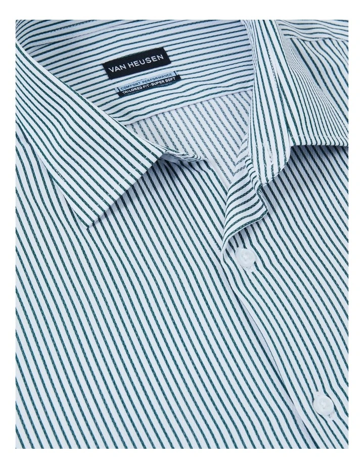 Heritage Weave Stripe Shirt in Green image 2